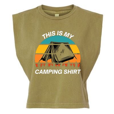 Funny Camping, This Is My Camping, Social Distancing, Hiking, Nature, Hike Garment-Dyed Women's Muscle Tee