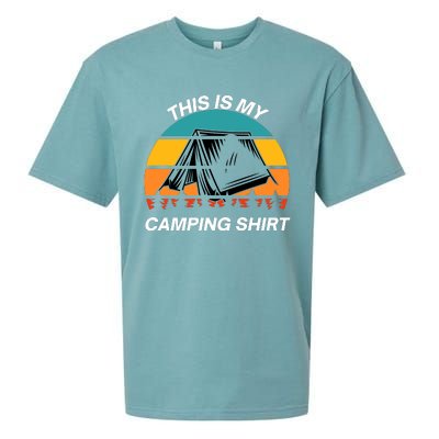 Funny Camping, This Is My Camping, Social Distancing, Hiking, Nature, Hike Sueded Cloud Jersey T-Shirt