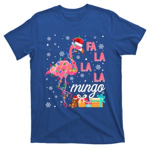 Flamingo Christmas Tree Lights Fa La La Mingo Tropical Xmas Gift T-Shirt