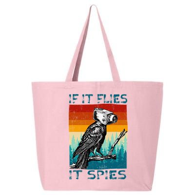Funny Conspiracy Theory If It Flies It S.P.I.E.S Pigeon Bird 25L Jumbo Tote