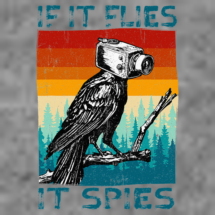 Funny Conspiracy Theory If It Flies It S.P.I.E.S Pigeon Bird 7-Panel Snapback Hat