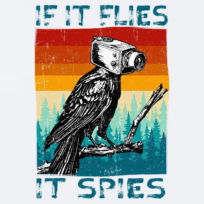 Funny Conspiracy Theory If It Flies It S.P.I.E.S Pigeon Bird Sueded Cloud Jersey T-Shirt