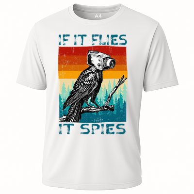 Funny Conspiracy Theory If It Flies It S.P.I.E.S Pigeon Bird Performance Shirt