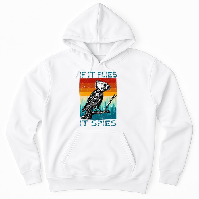 Funny Conspiracy Theory If It Flies It S.P.I.E.S Pigeon Bird Hoodie