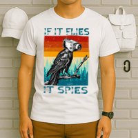 Funny Conspiracy Theory If It Flies It S.P.I.E.S Pigeon Bird T-Shirt