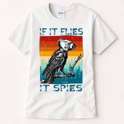 Funny Conspiracy Theory If It Flies It S.P.I.E.S Pigeon Bird Tall T-Shirt