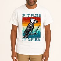 Funny Conspiracy Theory If It Flies It S.P.I.E.S Pigeon Bird Tall T-Shirt