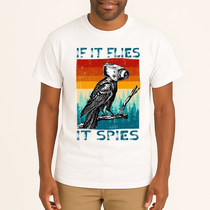 Funny Conspiracy Theory If It Flies It S.P.I.E.S Pigeon Bird Tall T-Shirt
