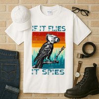 Funny Conspiracy Theory If It Flies It S.P.I.E.S Pigeon Bird Tall T-Shirt
