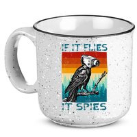 Funny Conspiracy Theory If It Flies It S.P.I.E.S Pigeon Bird 15oz Campfire Ceramic Mug
