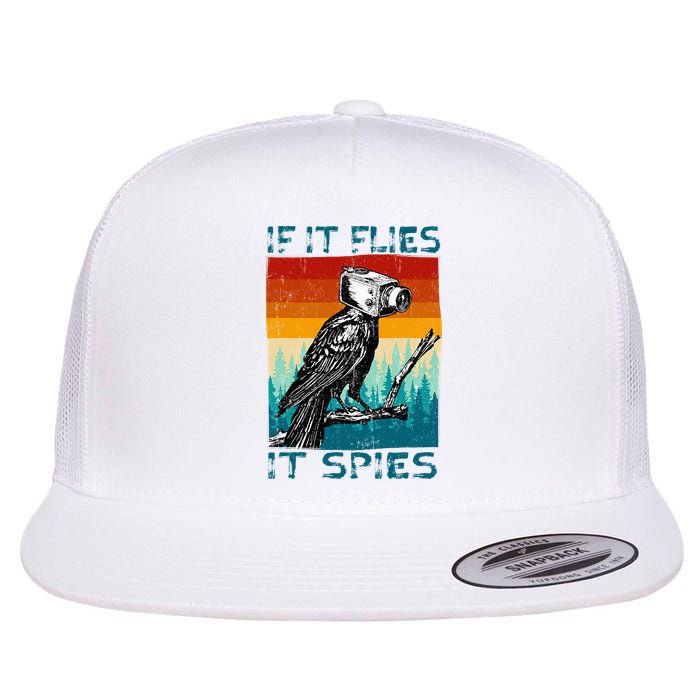 Funny Conspiracy Theory If It Flies It S.P.I.E.S Pigeon Bird Flatbill Hat