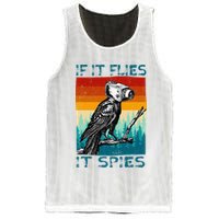 Funny Conspiracy Theory If It Flies It S.P.I.E.S Pigeon Bird Mesh Reversible Basketball Jersey Tank