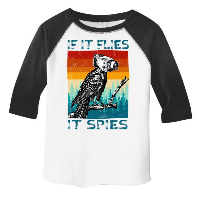 Funny Conspiracy Theory If It Flies It S.P.I.E.S Pigeon Bird Toddler Fine Jersey T-Shirt