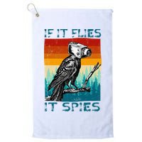 Funny Conspiracy Theory If It Flies It S.P.I.E.S Pigeon Bird Golf Towel