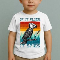 Funny Conspiracy Theory If It Flies It S.P.I.E.S Pigeon Bird Toddler T-Shirt