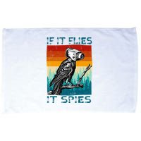 Funny Conspiracy Theory If It Flies It S.P.I.E.S Pigeon Bird Microfiber Hand Towel
