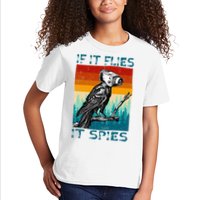 Funny Conspiracy Theory If It Flies It S.P.I.E.S Pigeon Bird Kids T-Shirt
