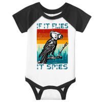 Funny Conspiracy Theory If It Flies It S.P.I.E.S Pigeon Bird Infant Baby Jersey Bodysuit