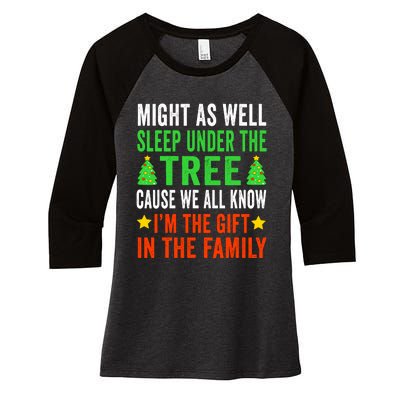 Funny Christmas Tees Christmas Pajamas Girl Boy Women's Tri-Blend 3/4-Sleeve Raglan Shirt