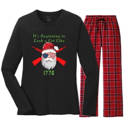 Funny Christmas Ultra MAGA Conservative Republican Women's Long Sleeve Flannel Pajama Set 