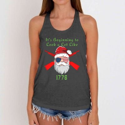 Funny Christmas Ultra MAGA Conservative Republican Women's Knotted Racerback Tank