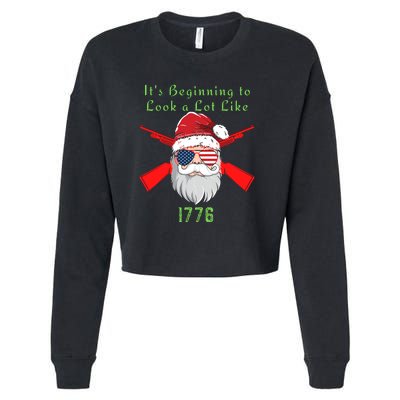 Funny Christmas Ultra MAGA Conservative Republican Cropped Pullover Crew