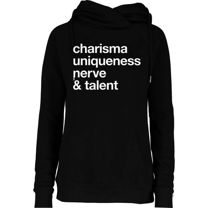 Funny Charisma Uniqueness Nerve Talent Gay Clothing Womens Funnel Neck Pullover Hood