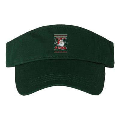 Funny Christmas Ugly Sweater Santa Ask Your Mom If I'm Real Visor