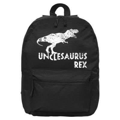 Funny Cute Uncle Dinosaur Gift 16 in Basic Backpack