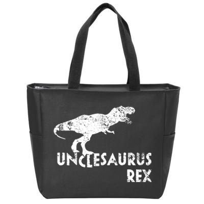 Funny Cute Uncle Dinosaur Gift Zip Tote Bag