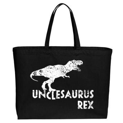 Funny Cute Uncle Dinosaur Gift Cotton Canvas Jumbo Tote