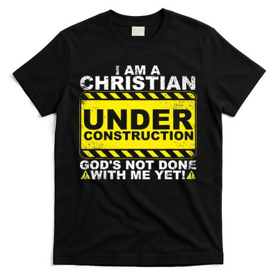 Funny Christian Under Construction Catholic T-Shirt