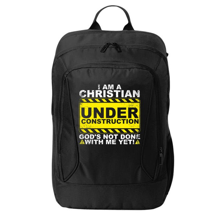 Funny Christian Under Construction Catholic City Backpack