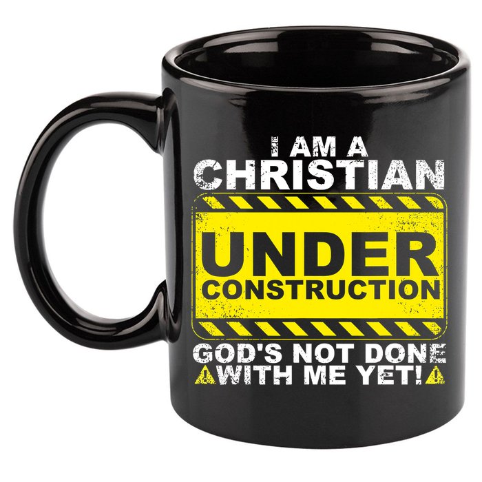 Funny Christian Under Construction Catholic 11oz C Handle Ceramic Mug