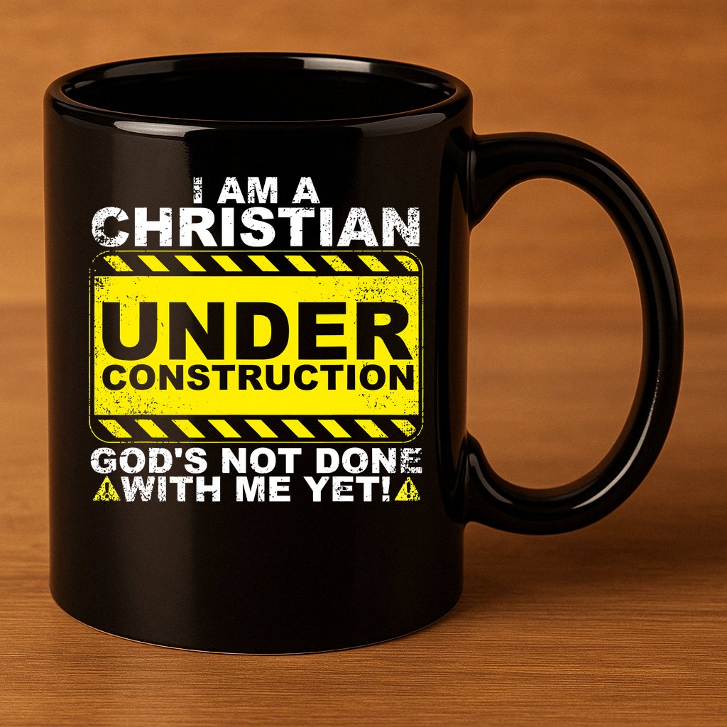 Funny Christian Under Construction Catholic 11oz C Handle Ceramic Mug