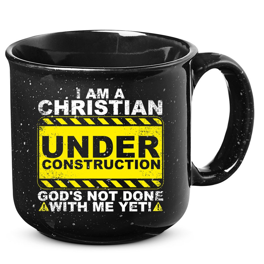Funny Christian Under Construction Catholic 15oz Campfire Ceramic Mug