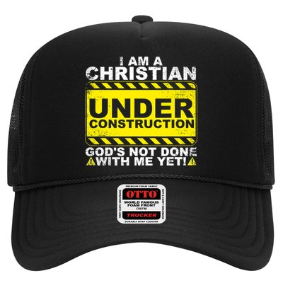 Funny Christian Under Construction Catholic Trucker Hat