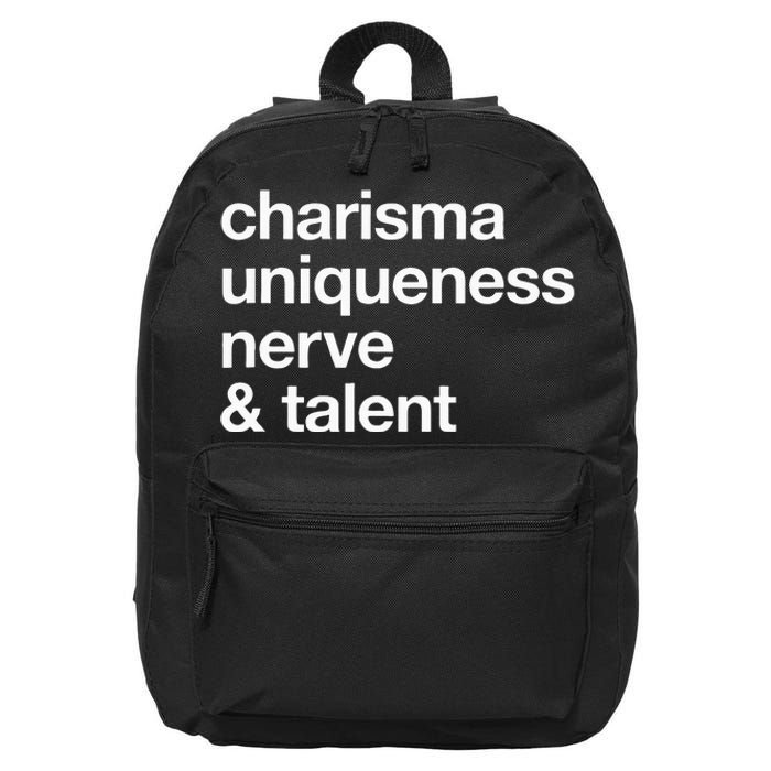 Funny Charisma Uniqueness Nerve Talent Gay Clothing 16 in Basic Backpack