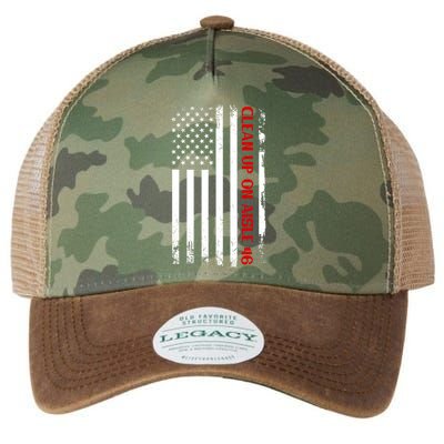 Funny Clean Up On Aisle 46 Anti Biden 2024 Legacy Tie Dye Trucker Hat