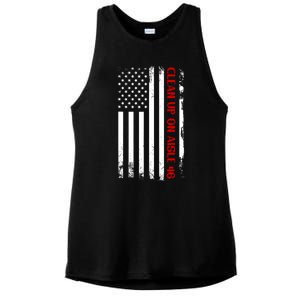 Funny Clean Up On Aisle 46 Anti Biden 2024 Ladies PosiCharge Tri-Blend Wicking Tank