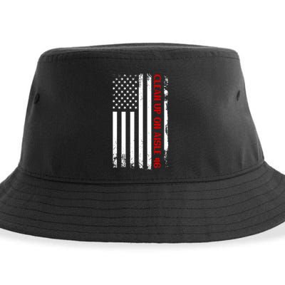 Funny Clean Up On Aisle 46 Anti Biden 2024 Sustainable Bucket Hat