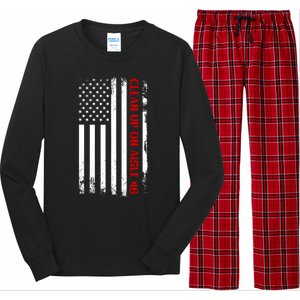 Funny Clean Up On Aisle 46 Anti Biden 2024 Long Sleeve Pajama Set