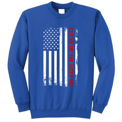 Funny Clean Up On Aisle 46 Anti Biden 2024 Sweatshirt