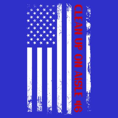 Funny Clean Up On Aisle 46 Anti Biden 2024 T-Shirt