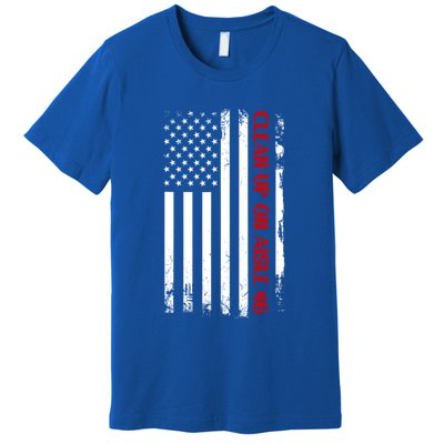 Funny Clean Up On Aisle 46 Anti Biden 2024 Premium T-Shirt