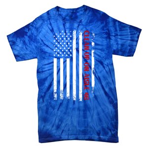 Funny Clean Up On Aisle 46 Anti Biden 2024 Tie-Dye T-Shirt