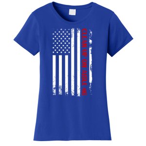 Funny Clean Up On Aisle 46 Anti Biden 2024 Women's T-Shirt