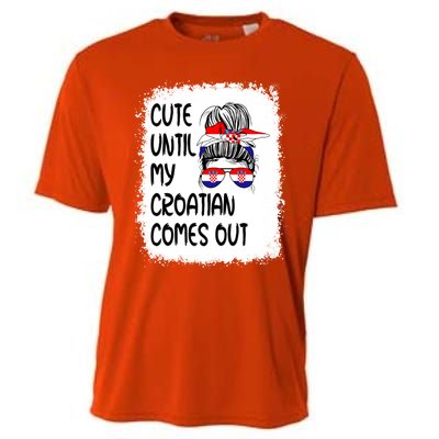 Funny Cute Until My Croatian Comes Out Cool Gift Cooling Performance Crew T-Shirt