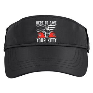 Firefighter Cat Usa American Flag Here To Save Your Kitty Adult Drive Performance Visor