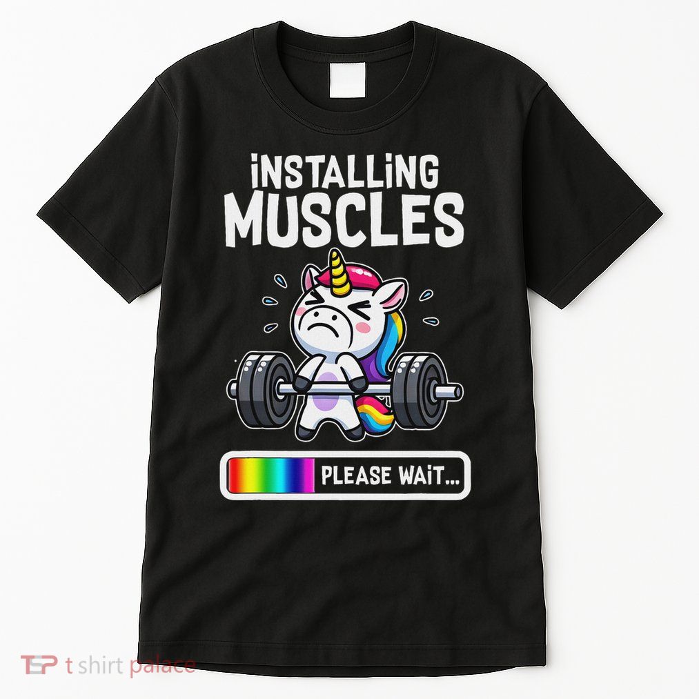 Funny Cute Unicorn Workout Gym Fitness Weightlifting Gift Tall T-Shirt